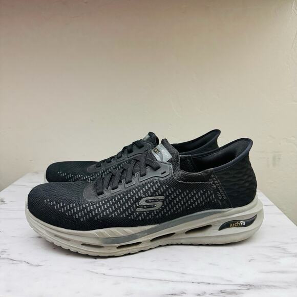 Skechers Slip In Arch Fit Organ Gray And Black Sneakers Men’s Size 10.5 - Picture 1 of 10